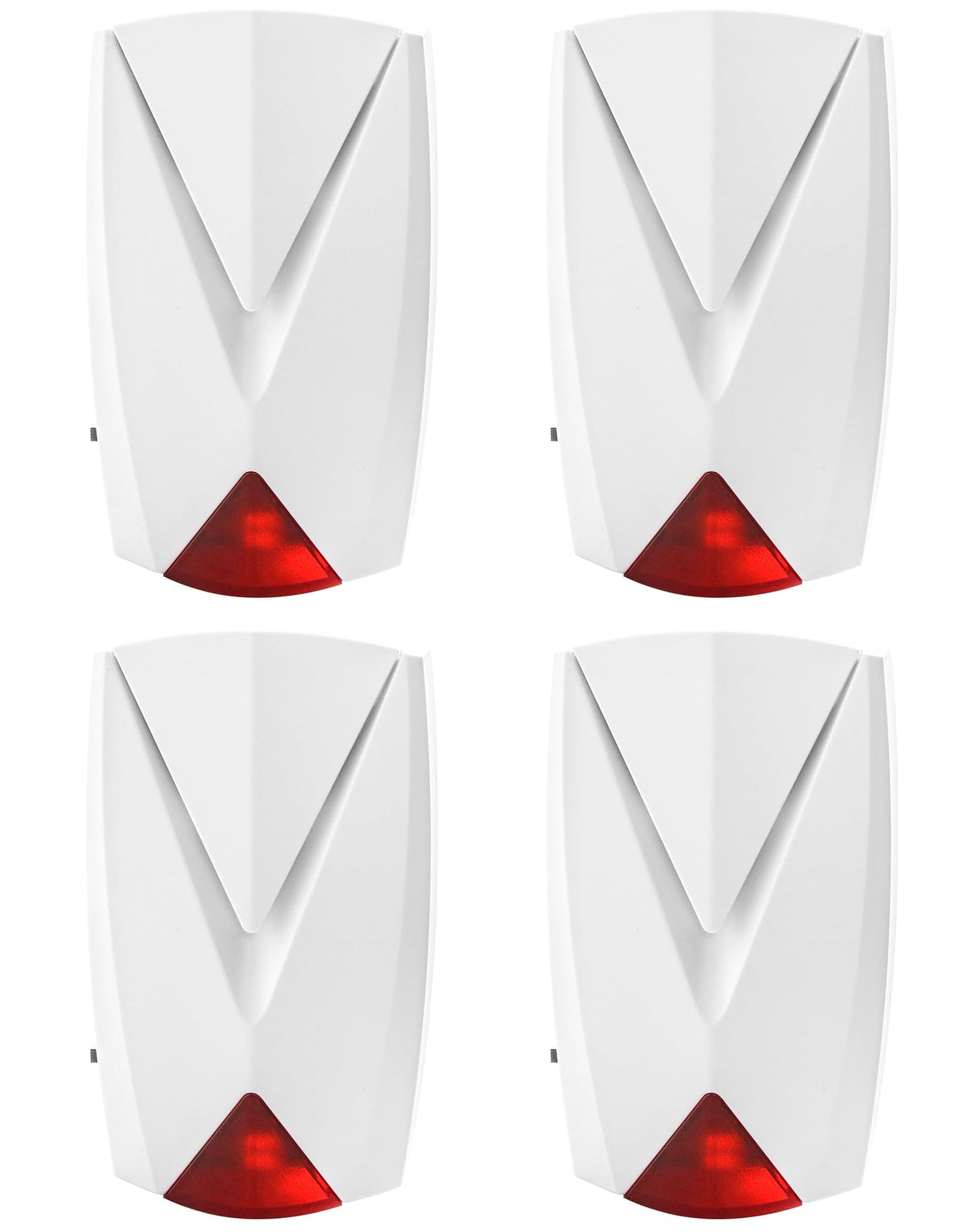 Alarma de Corte de Energía QWORK Blanca con Sirena Potente y Luz LED 4 Pack