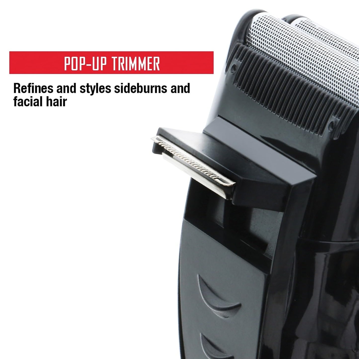 Barbasol Mens Rechargeable Foil Shaver W/Stainless Steel Blades & Pop Trimmer