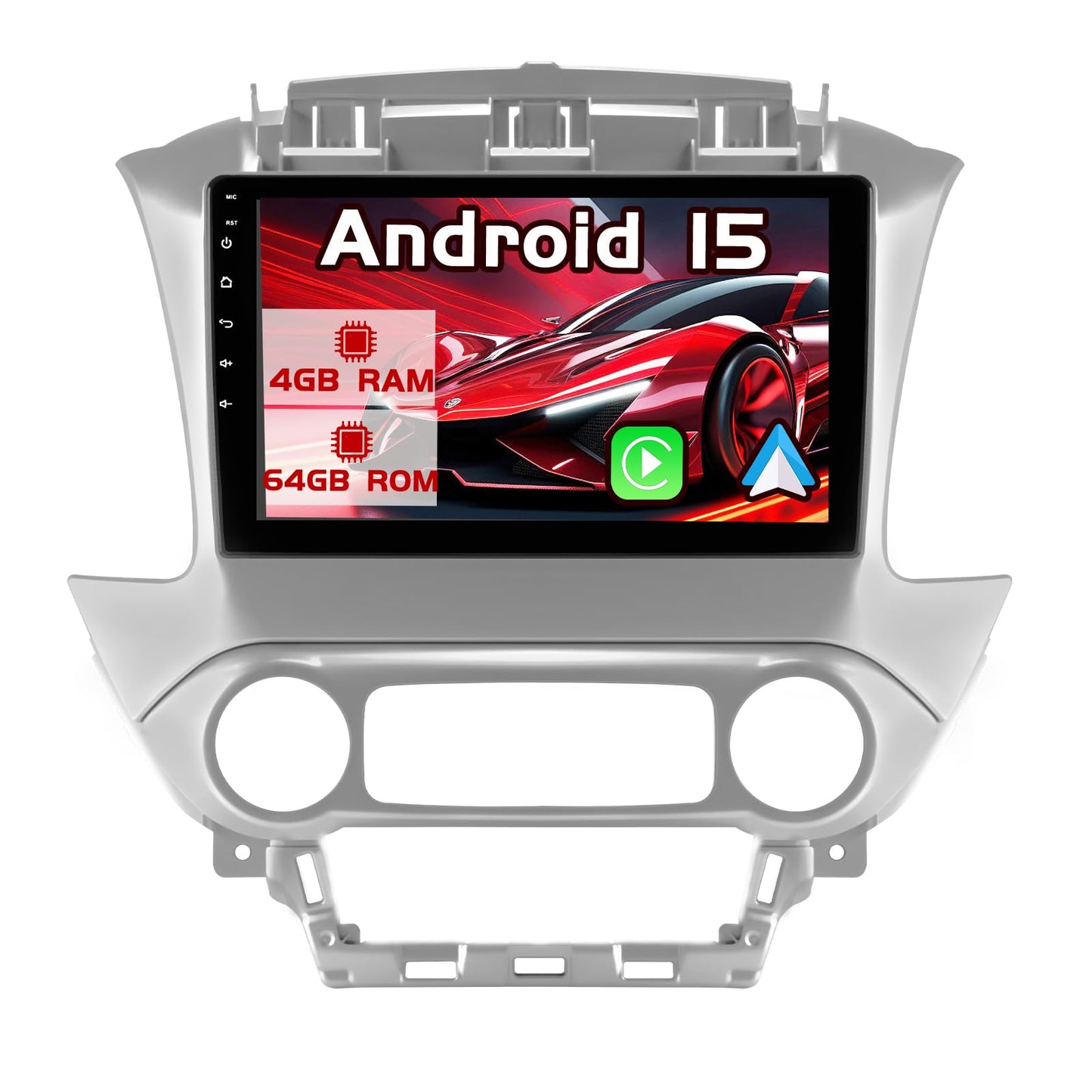[4 GB+64 GB] Radio estéreo para coche Chevrolet Suburban Tahoe Yukon 2015-2019 | Android 15 | Octa-Core 10.1 pulgadas visualización táctil | CarPlay inalámbrico y Android Auto | GPS WiFi Bluetooth |