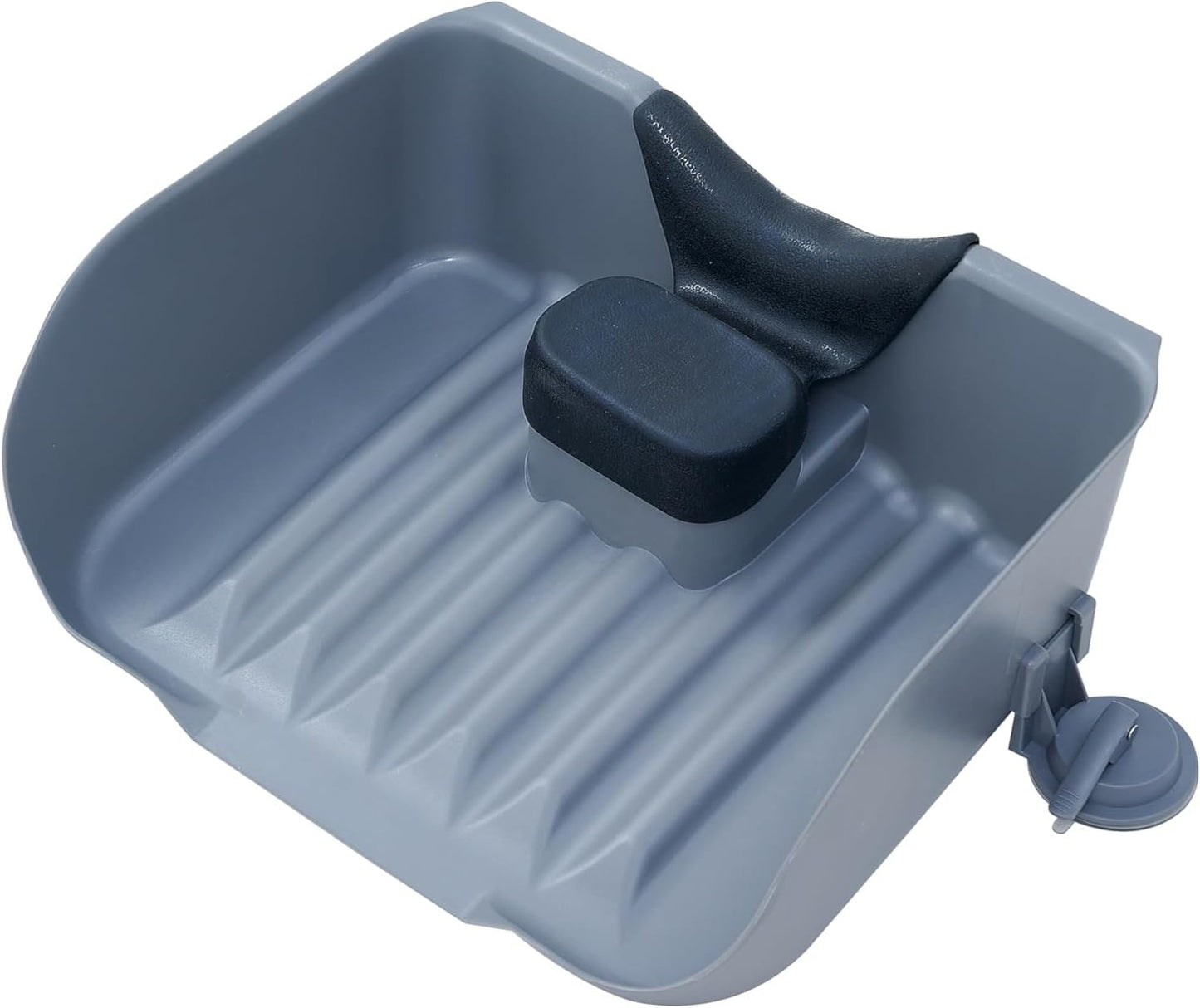 Lavabo de champú portátil para niños, bebés, niños, bandeja de lavado de cabello sin desgarros en casa (gris)