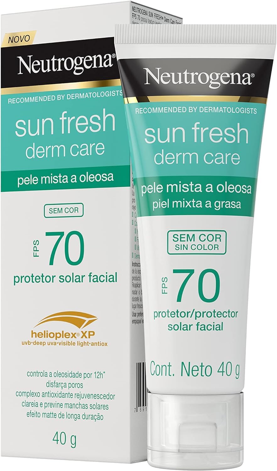 NEUTROGENA Hidratante Facial Hydro Boost Water gel 50 g + Sun fresh Protector Solar Facial sin color Dermcare Niacinamida FPS50 +, 40g