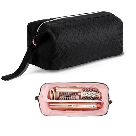 ASVEL Funda De Viaje, Compatible Con Dyson Airwrap/Shark Flexstyle, Hair Tools Bolsa De Viaje, impermeable, para Secadores De Pelo, Peines, Planchas De Pelo (Negro)