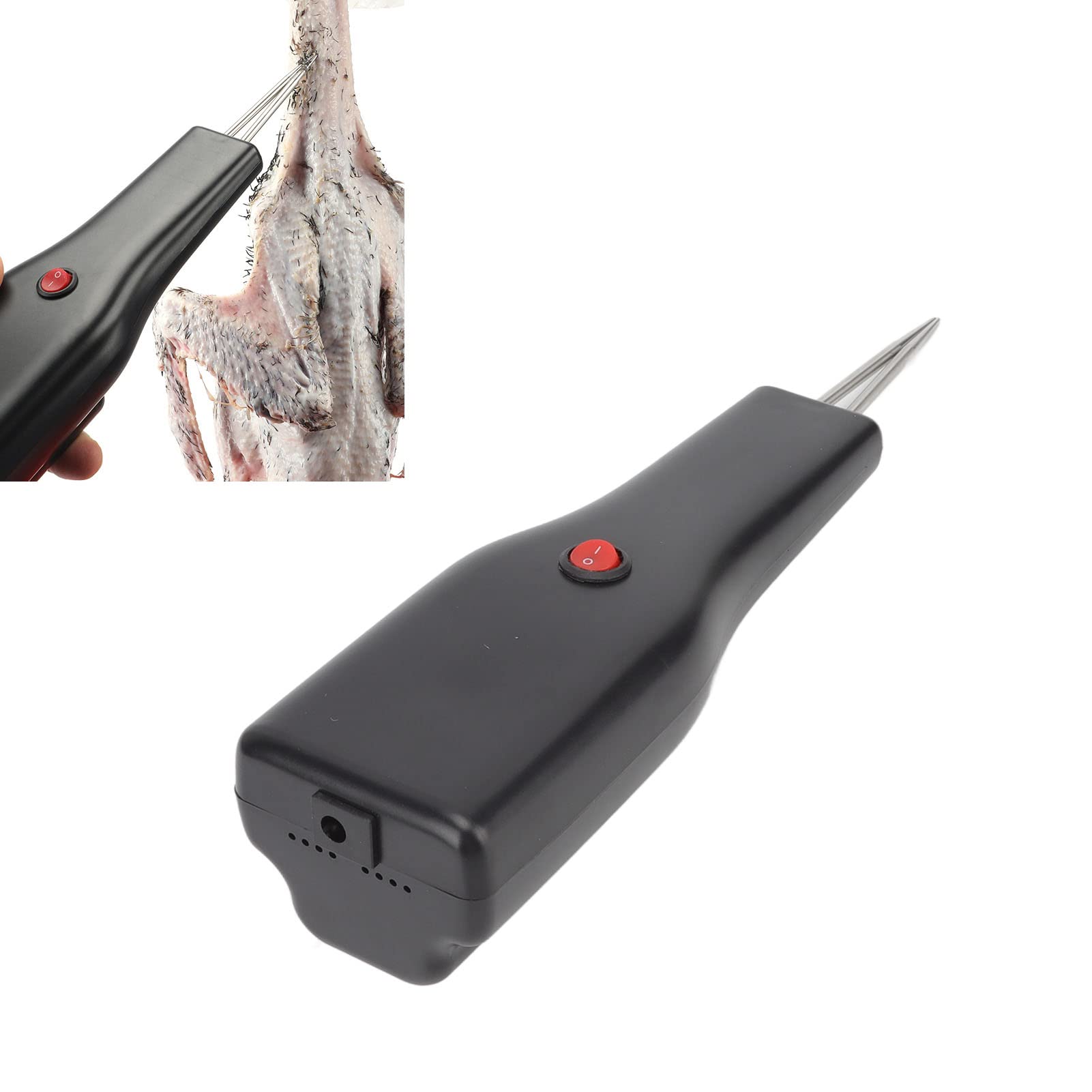 Desplumadora de Pollos, Desplumadora de Pollos Eléctrica Máquina Desplumadora de Pollos de Mano a Prueba de Agua Herramienta Automática para Desplumar Aves de Corral de Pelo Corto