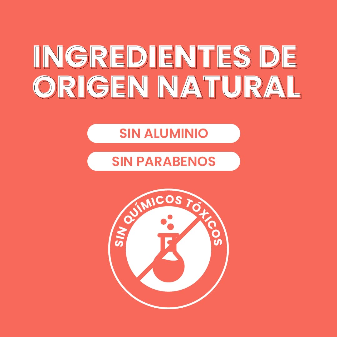 NaturalDry Kids - Desodorante infantil unisex Natural para niños - Sin aluminio - Sin parabenos - Aroma Mandarina - En barra (1 Unidad)