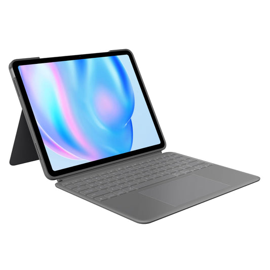 Funda con Teclado Logitech Combo Touch Oxford Grey para iPad Air 13 Pulgadas con Teclado Retroiluminado Extraíble y Soporte Abatible