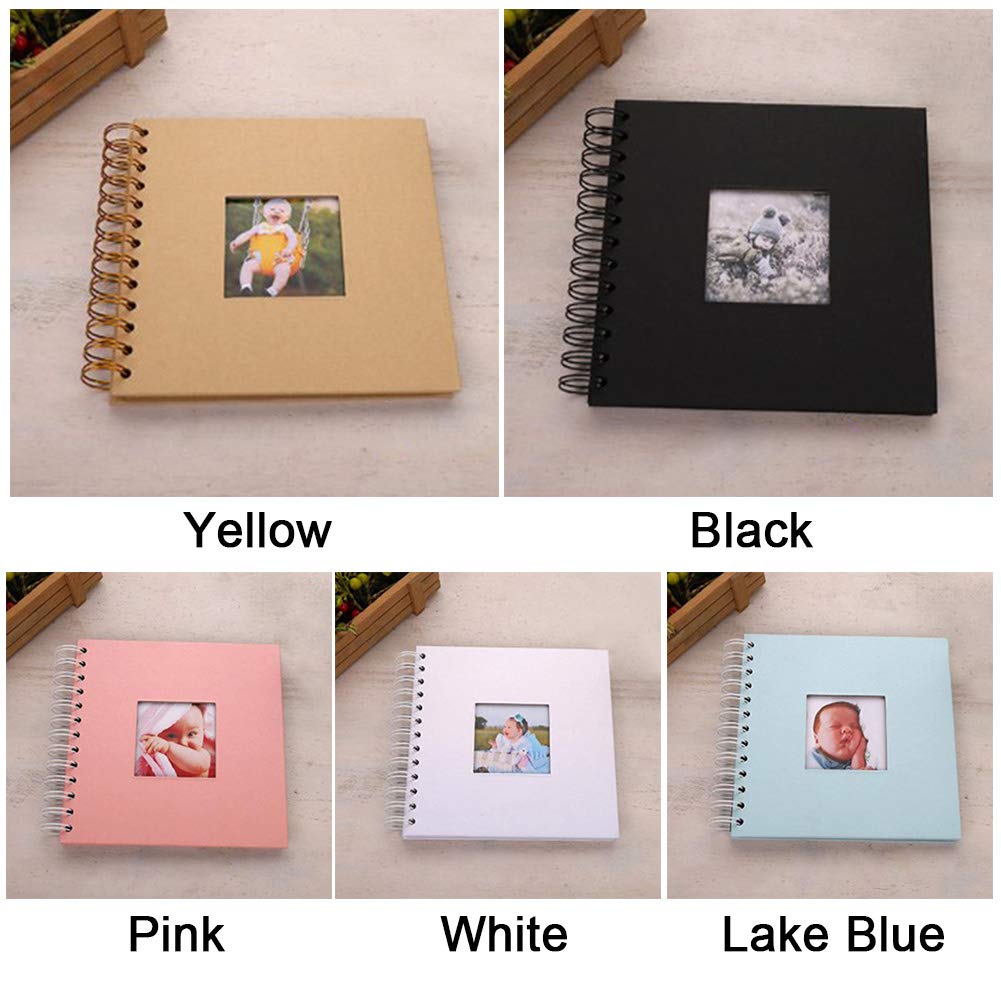 Álbum de Fotos para Niños con 20 Hojas Papel 6 Pulgadas para Manualidades y Bodas