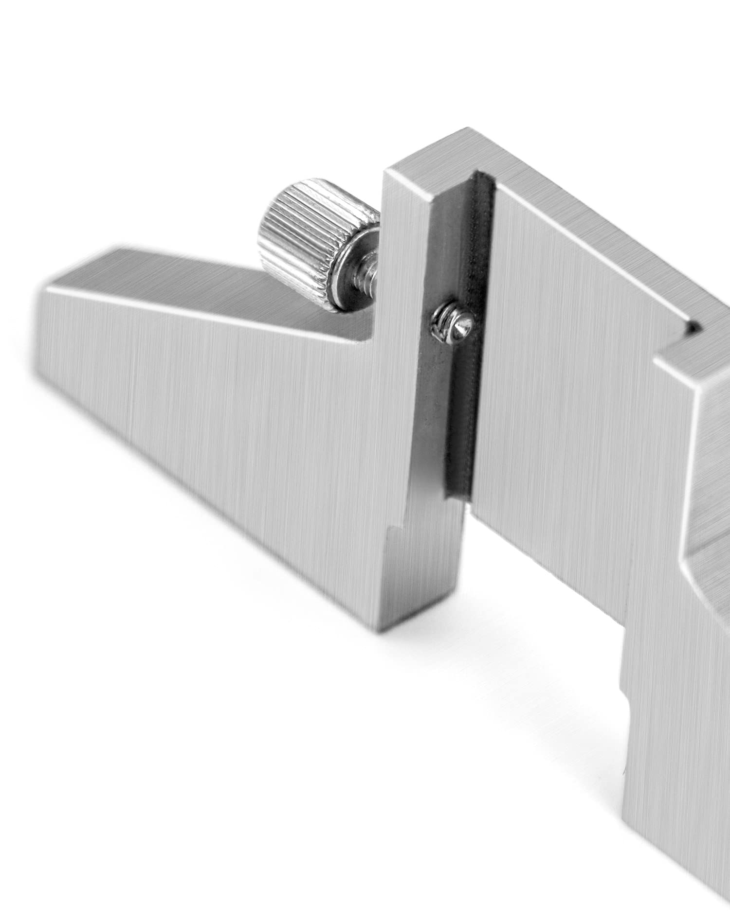 Base de Profundidad para Calibrador QWORK Acero al Carbono T-Bar para Calibradores de 4", 6", 8", 12"