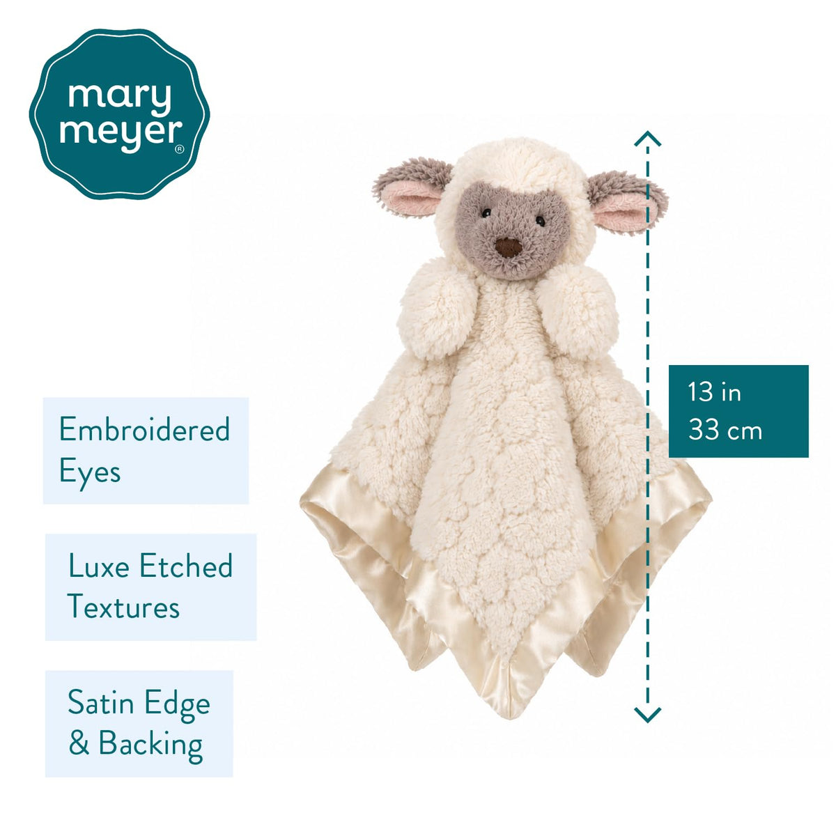 Mary Meyer Putty Obeja Blanca (Cobija Satinada) Plush