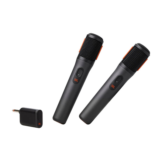JBL PartyBox - Micrófono inalámbrico – 2 micrófonos inalámbricos Digitales, batería Recargable (20 Horas - 700 mAh), Voz Clara, Sonido nítido, conexión Estable de 2.4 GHz, Compatible con Todos los