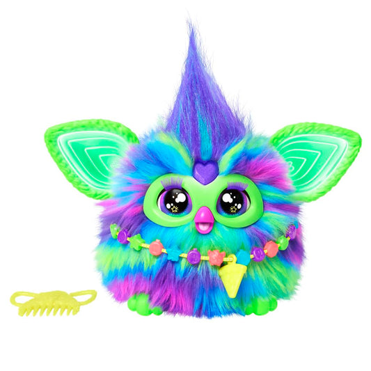Furby Galaxy Edition Juguete de Peluche Interactivo, Incluye 15 Accesorios de Moda, Brilla en la Oscuridad, Habla, Canta y se Ilumina para niños y niñas, + 6 años
