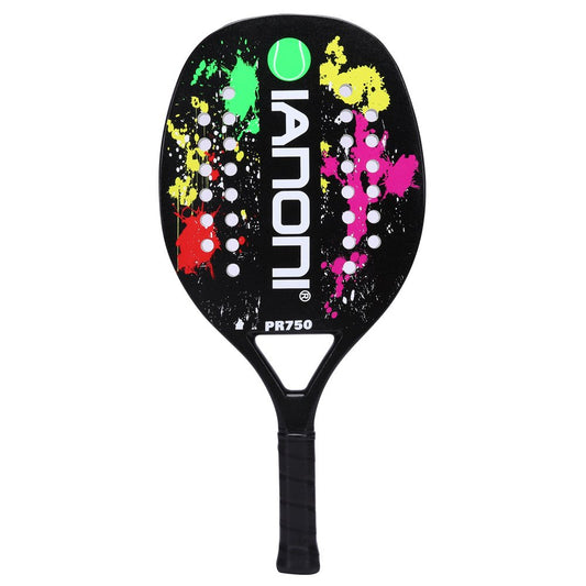 ianoni - Pala de tenis para playa (fibra de carbono, espuma viscoelástica EVA, núcleo de playa, raqueta de tenis), PR750