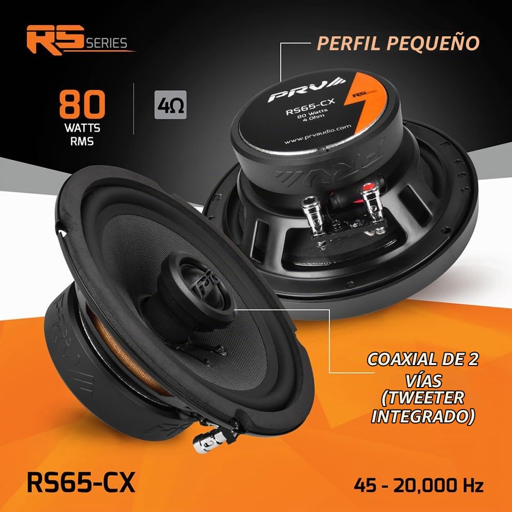 Altavoces Coaxiales para Coche PRV Audio 6.5 Pulgadas Alta Calidad Neodimio con Parrilla