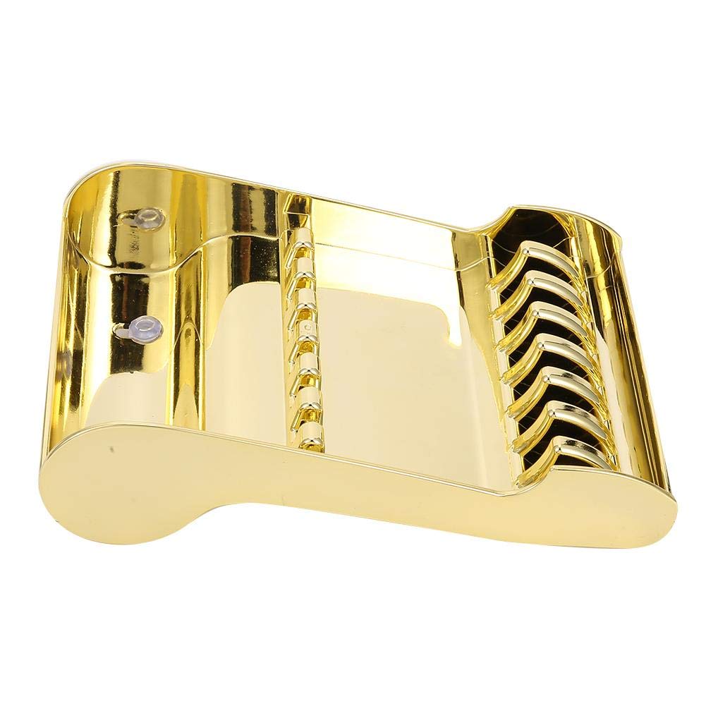 Soporte tijeras peluquería ABS con doble ventosa, oro