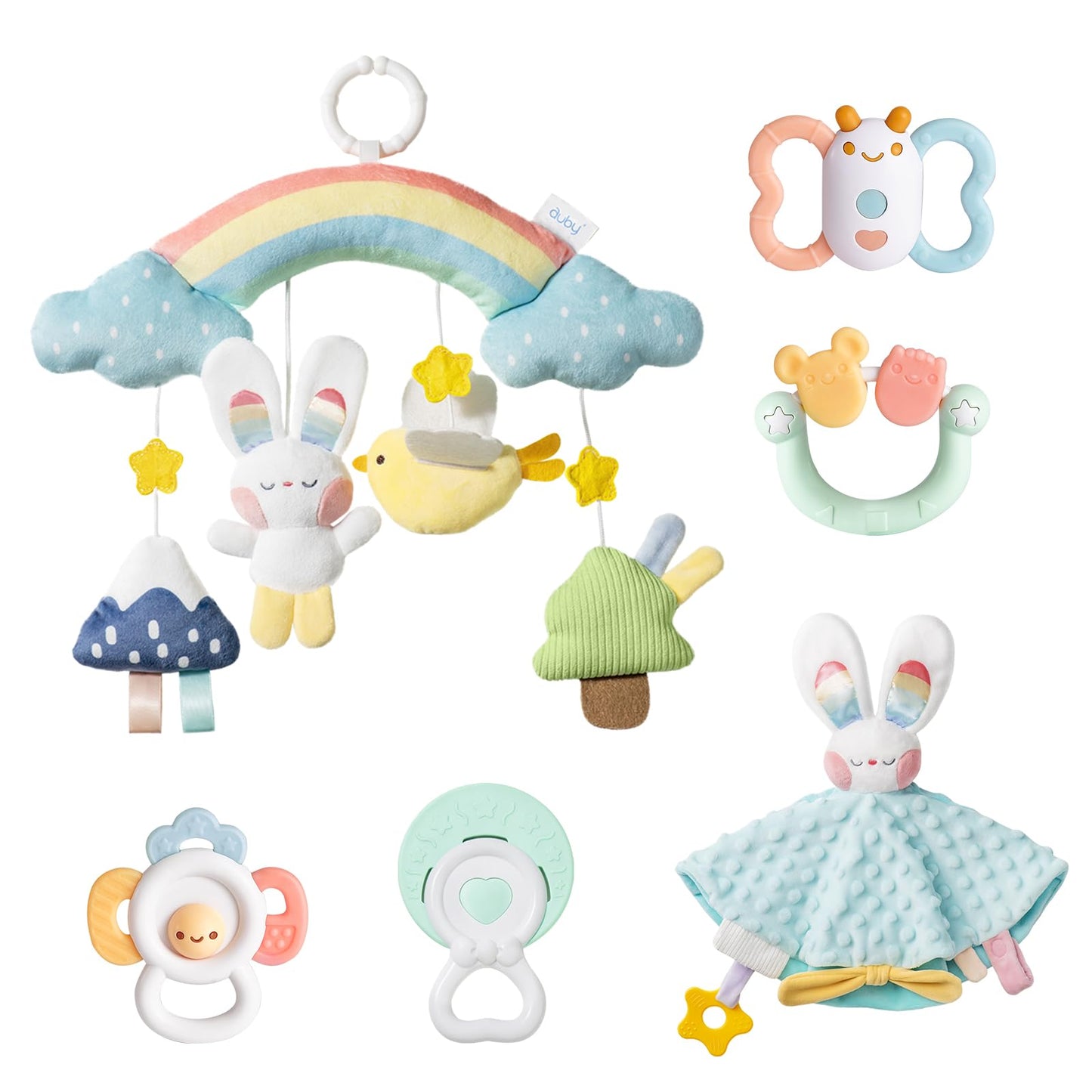 auby Cozy Bunny - Juego de Regalo calmante para recién Nacidos