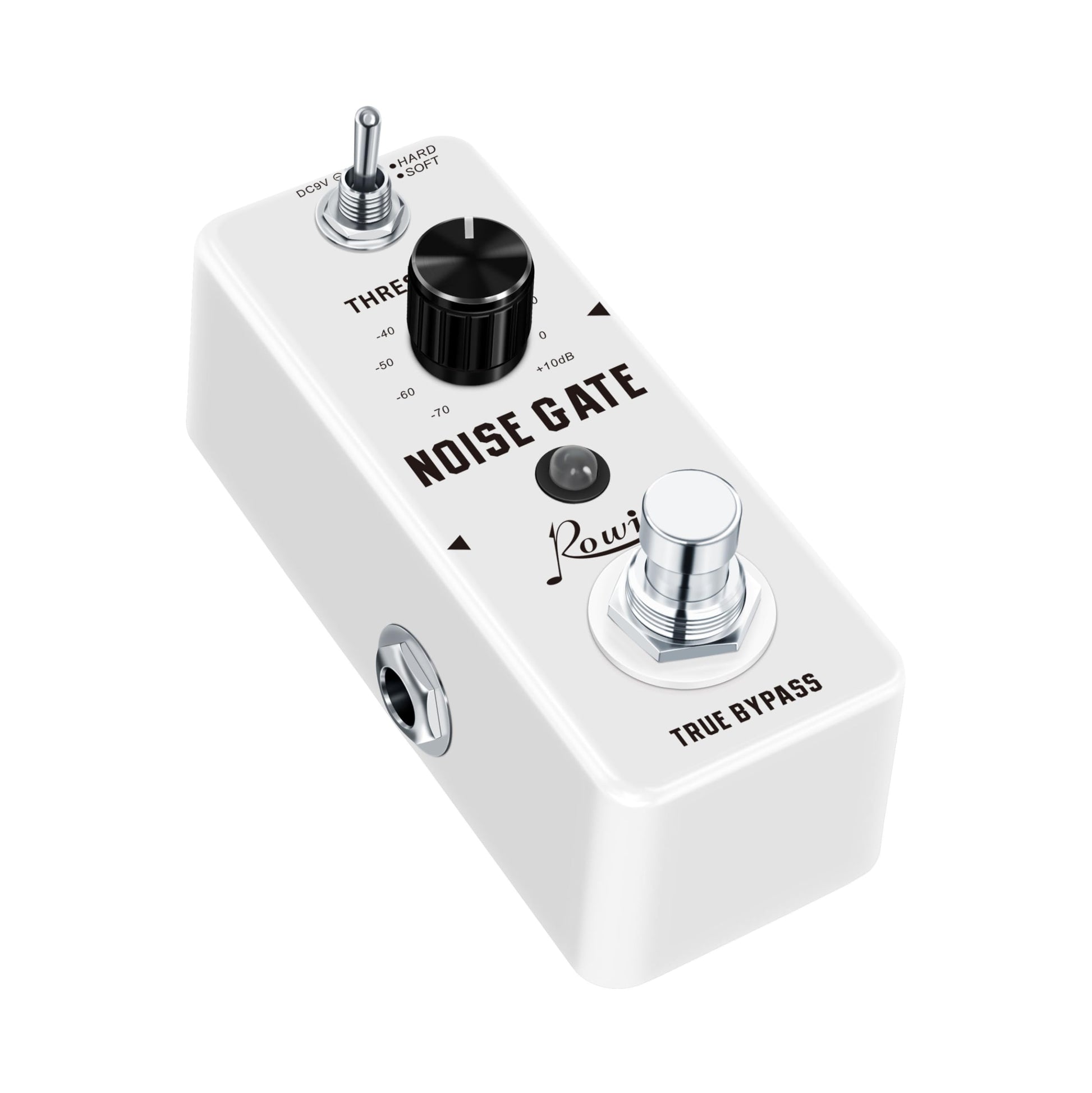 Pedal de Supresión de Ruido Rowin Blanco Dual Mode para Guitarra
