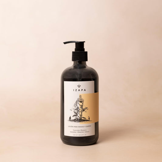 IZAPA Naranja Blanca Loción para Manos y Cuerpo 480 ml con Aceite de Almendras Dulces Humectantes