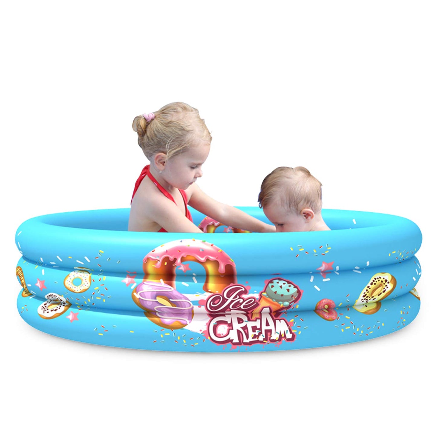 Bestrip Piscina Inflable Alberca Infantil Piscina de Agua para Niños, Material plástico Ideal para bebés y niños y niñas pequeños para Fiesta acuática segura de verano Tamaño 110 x 30 cm