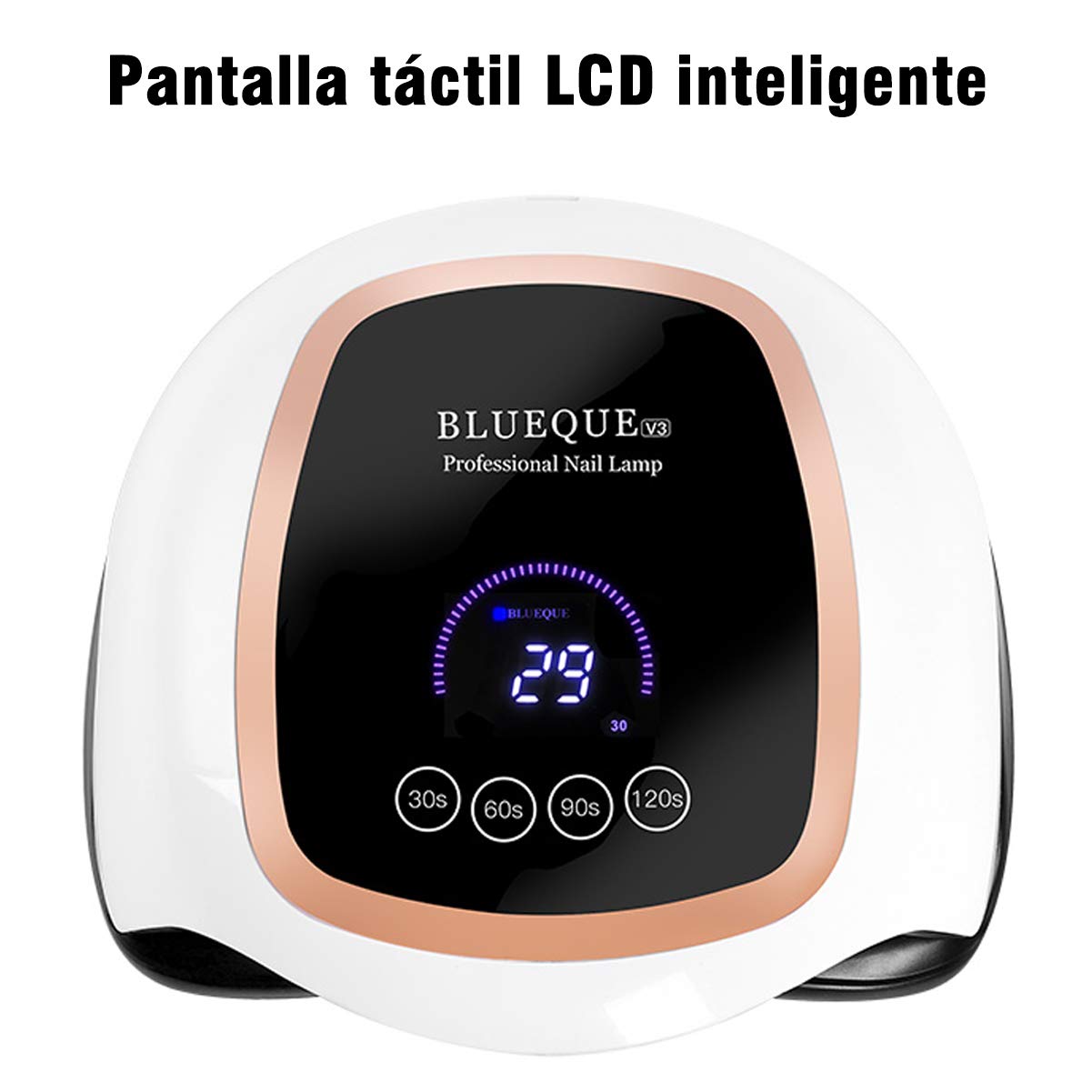 Lámpara de uñas LED de gel UV, lámpara de uñas LED UV de 168 W, secador de uñas para esmalte de gel con 4 configuraciones de temporizador, sensor automático y pantalla táctil LCD, lámpara de curado de luz de esmalte de gel profesional para uso en el hogar