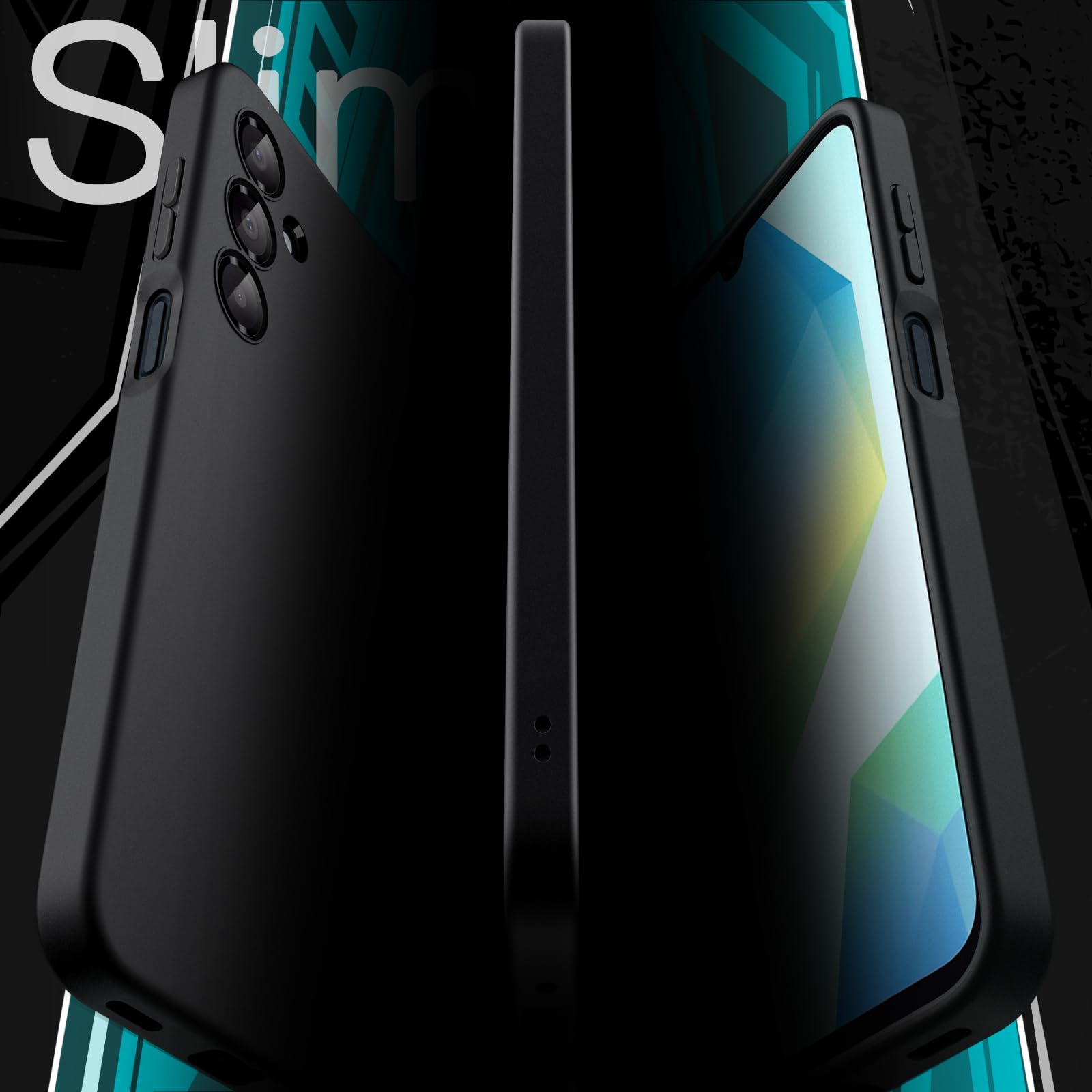 JETech Slim Ajuste Funda para Samsung Galaxy A16 5G / 4G 6.7 Pulgadas, Carcasa Protectora Delgada Suave TPU con Acabado Mate, Antigolpes (Negro)
