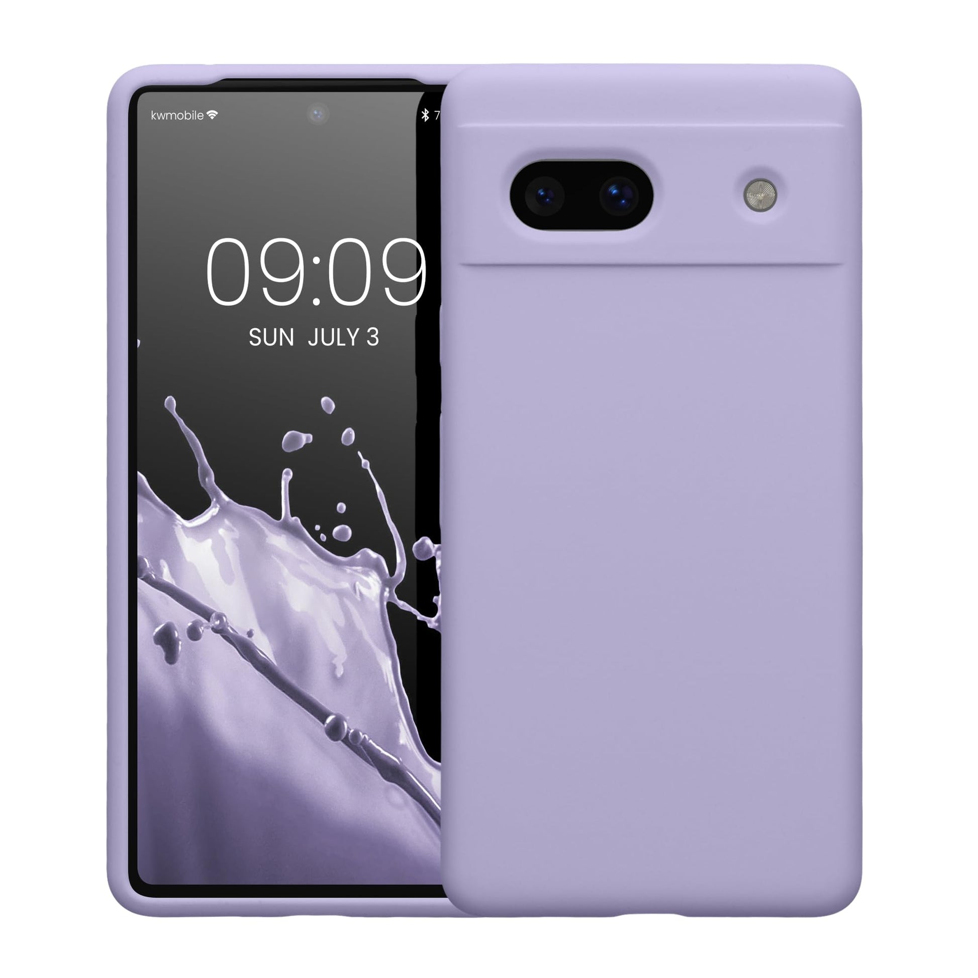 kwmobile Carcasa Compatible con Google Pixel 7a Funda - Case TPU y Silicona antigolpes - Apto Carga inalámbrica - Lila