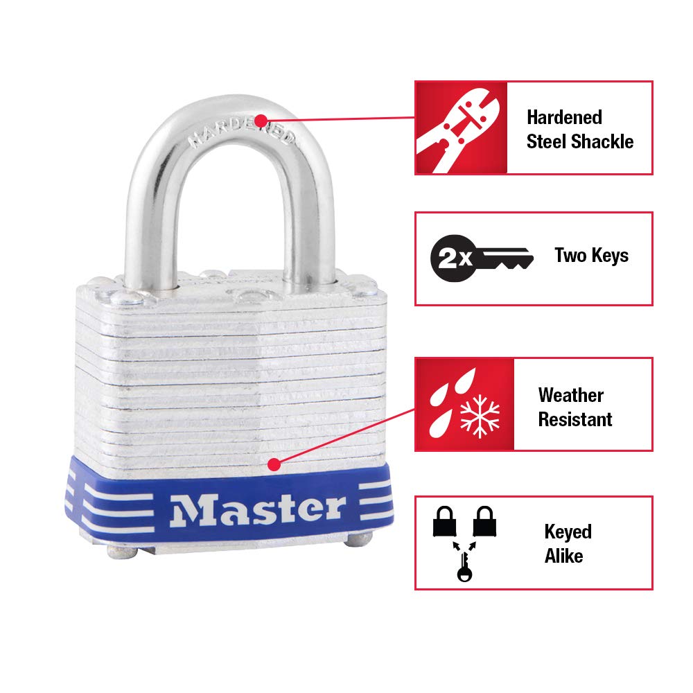 Juego de Candados Laminados Master Lock Ancho 51 mm 2 Piezas