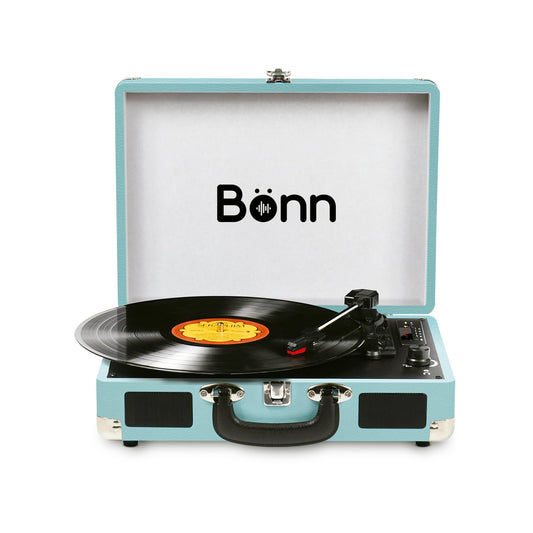 Bonn Maleta Tocadiscos Bluetooth (Azul)