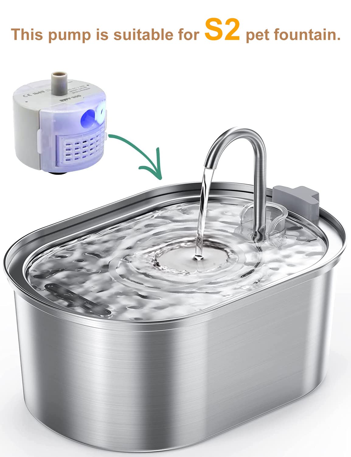 Bomba de Agua SOOFPET Blanca Silenciosa y Eficiente para Gatos