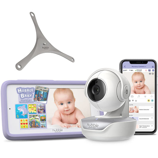 HUBBLE CONNECTED Nursery PAL Premium Smart Connected, Monitor de bebé habilitado para Wi-Fi con Visor de Unidades para Padres