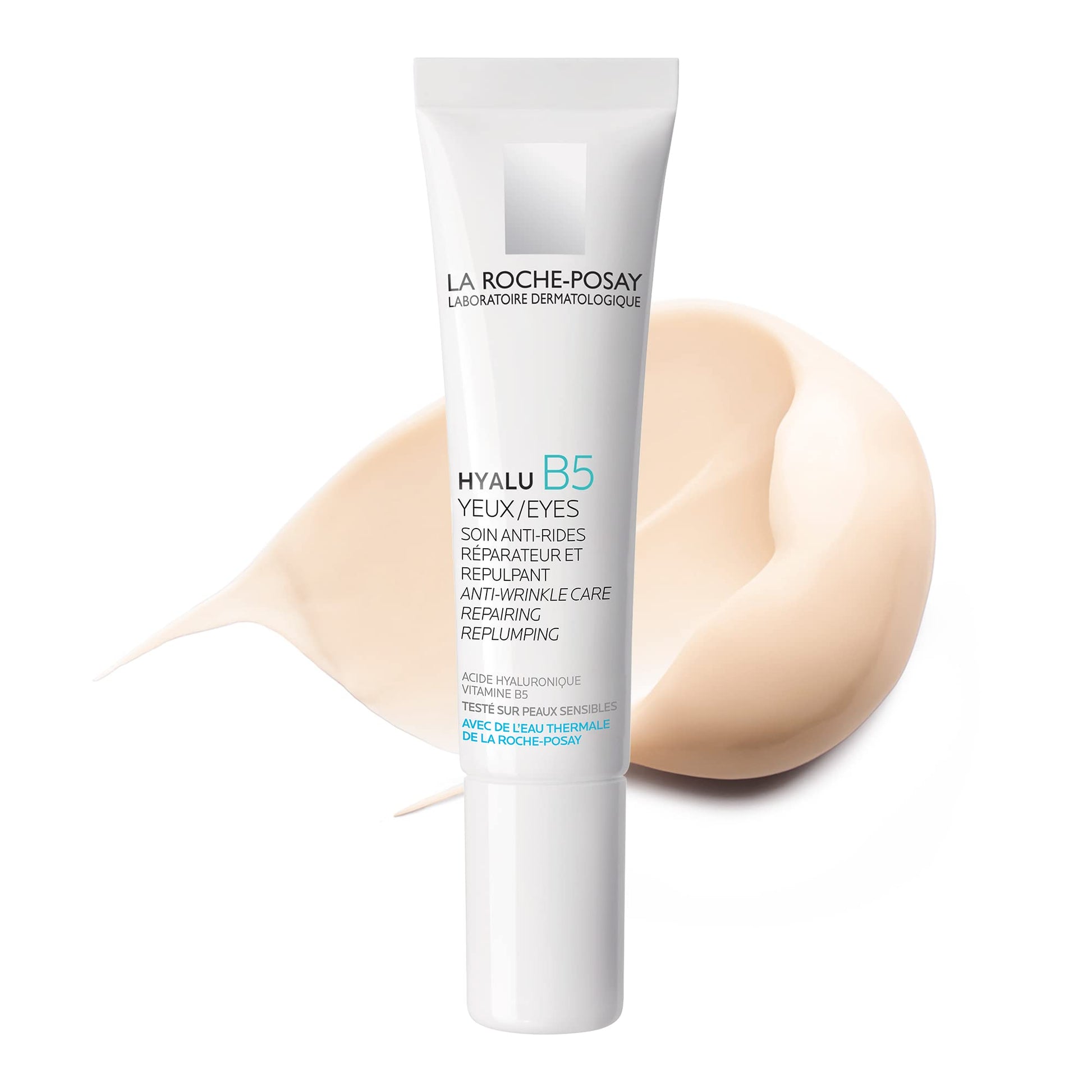 La Roche Posay Hyalu b5 contorno de ojo + Hyalu B5 Serum Facial de Acido Hialuronico con Vitamina B5 Puro. Suero Concentrado Antiarrugas, 30 ml