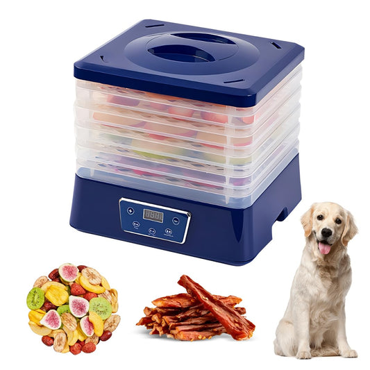 AHILAX Deshidratador de Alimentos Máquina Deshidratadora de Frutas y Verduras con 5 Bandejas, Secadora Eléctrico de Alimentos con Control de Temperatura Y Temporizador Ajustable para Carnes y Hierbas