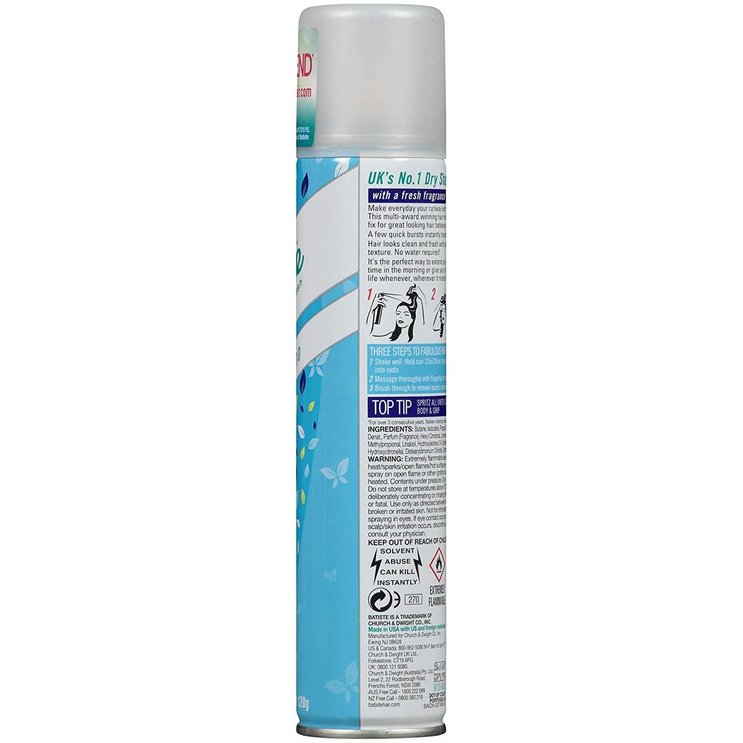 Batiste Dry Shampoo, Fresh, 6.73 Fluid Ounce by Batiste