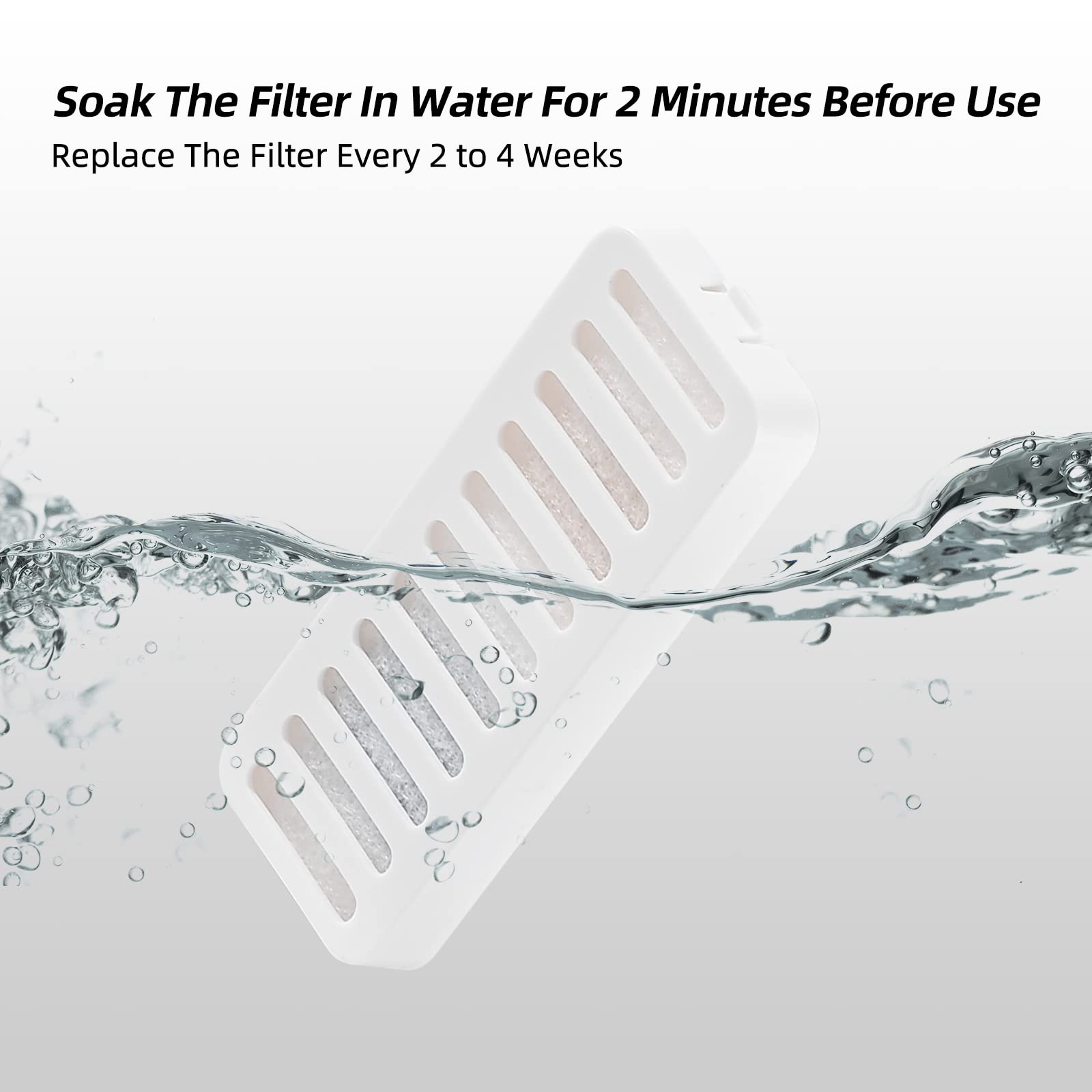 JEERAMIA - Filtros de repuesto para fuente de agua para gatos, 8 unidades