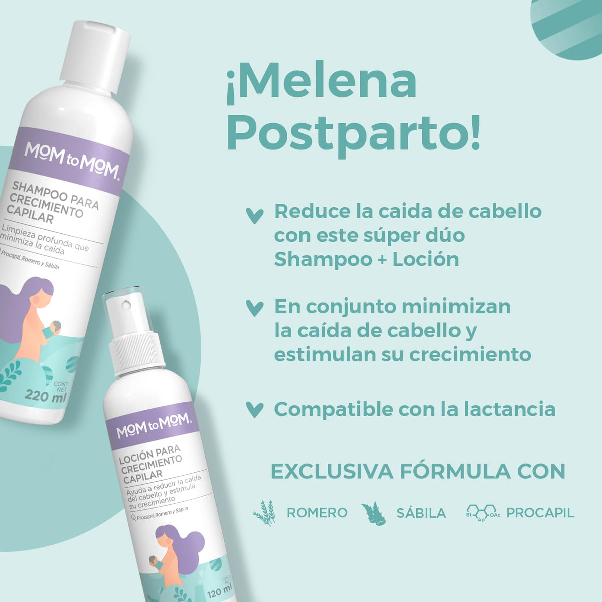 Tratamiento Capilar Mom To Mom Blanco Crecimiento Postparto