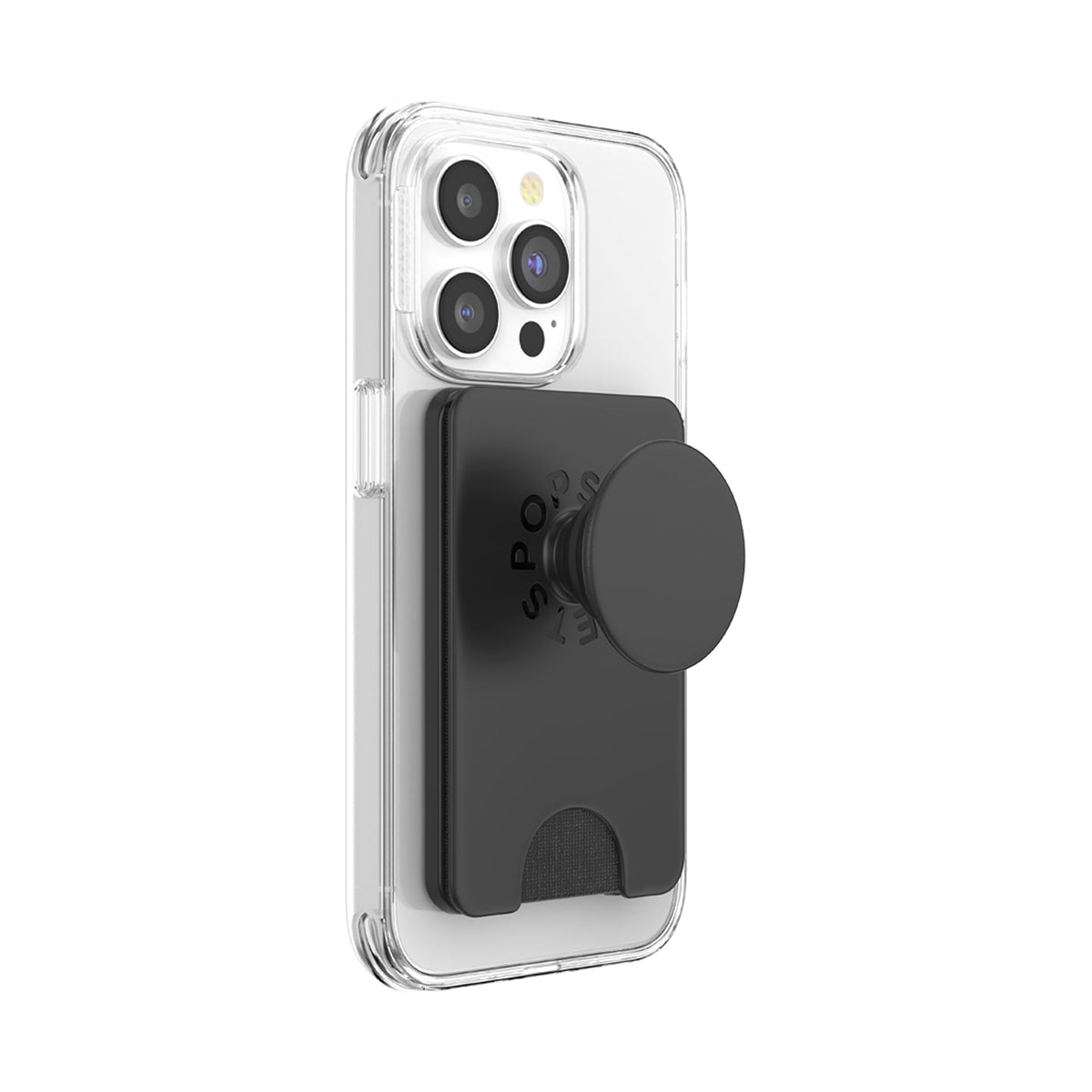 Portafolios PopSockets MagSafe Negro Agarre Expandible Compatible con Carga Inalámbrica