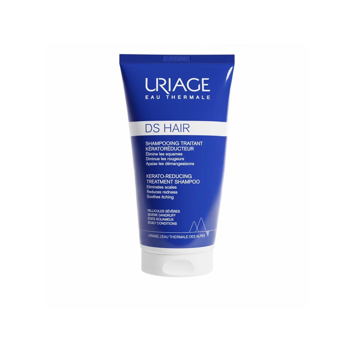 Uriage DS Hair Shampoo para la Caspa Severa con Ácido Láctico al 1.8% 150ml - Elimina las escamas, purifica, calma el picor y protege el cuero cabelludo. Deja el cabello brillante y de aspecto saludable - Espuma calmante, aroma fresco y floral - Sin jabón