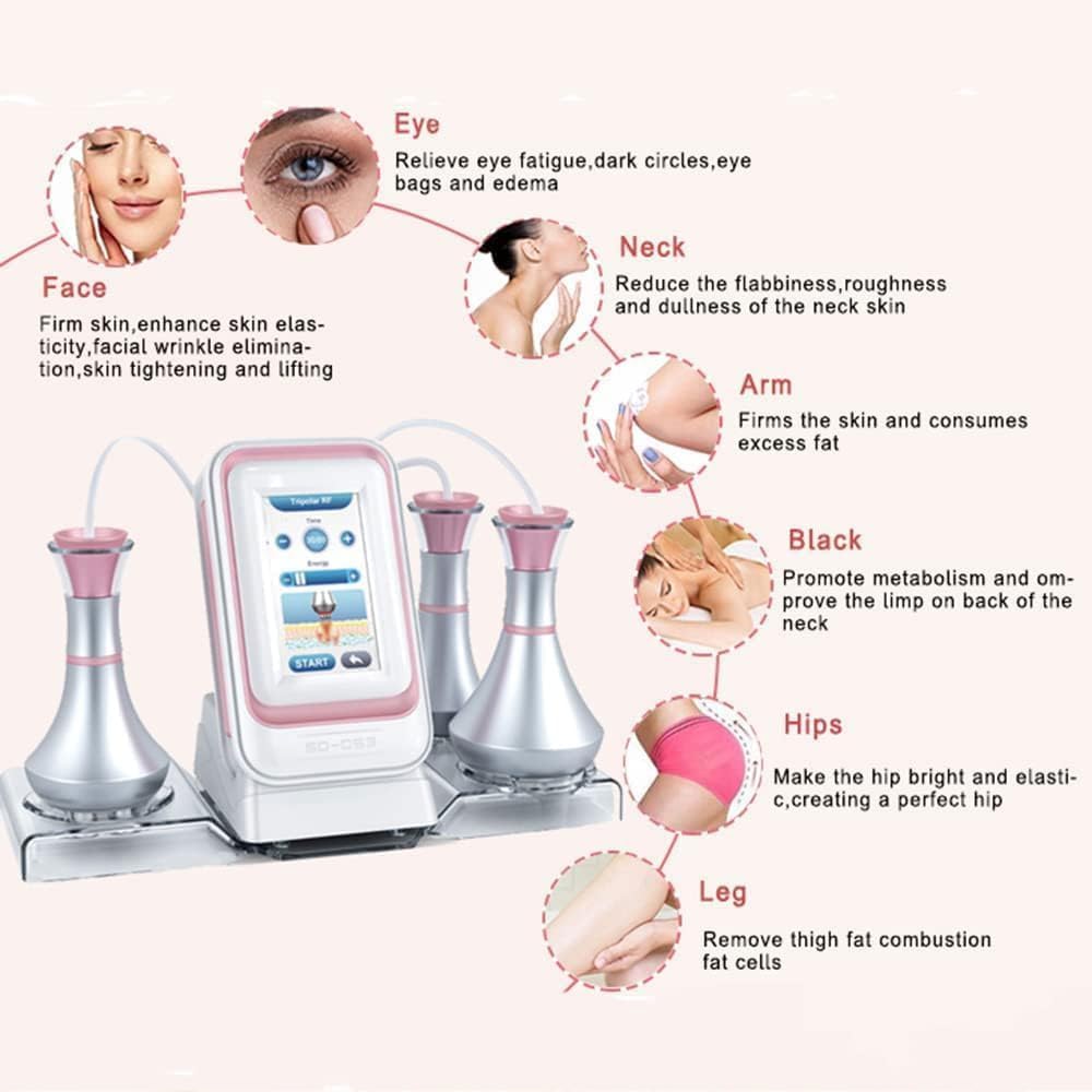 80K Maquina Cavitacion 3 en 1, Máquina de Belleza de Cavitación, Masajeador para Abdomen, Cintura, Brazos, Piernas y Caderas, Disminuir las Arrugas, Antienvejecimiento