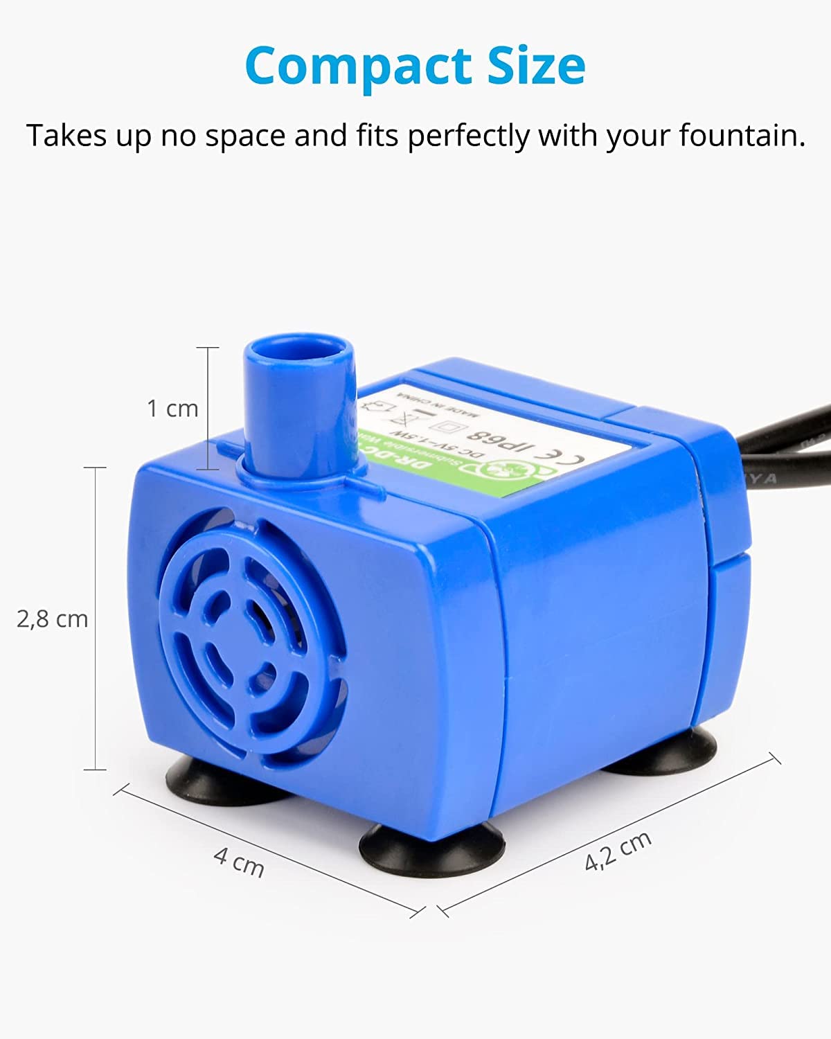 Bomba De Fuente De Agua Para Mascotas, Bomba De Fuente De Agua Para Gatos DR-DC160 Actualizada, Repuesto Para Fuente De Agua Automática Para Mascotas, Dispensador De Fuente De Agua Para Gatos