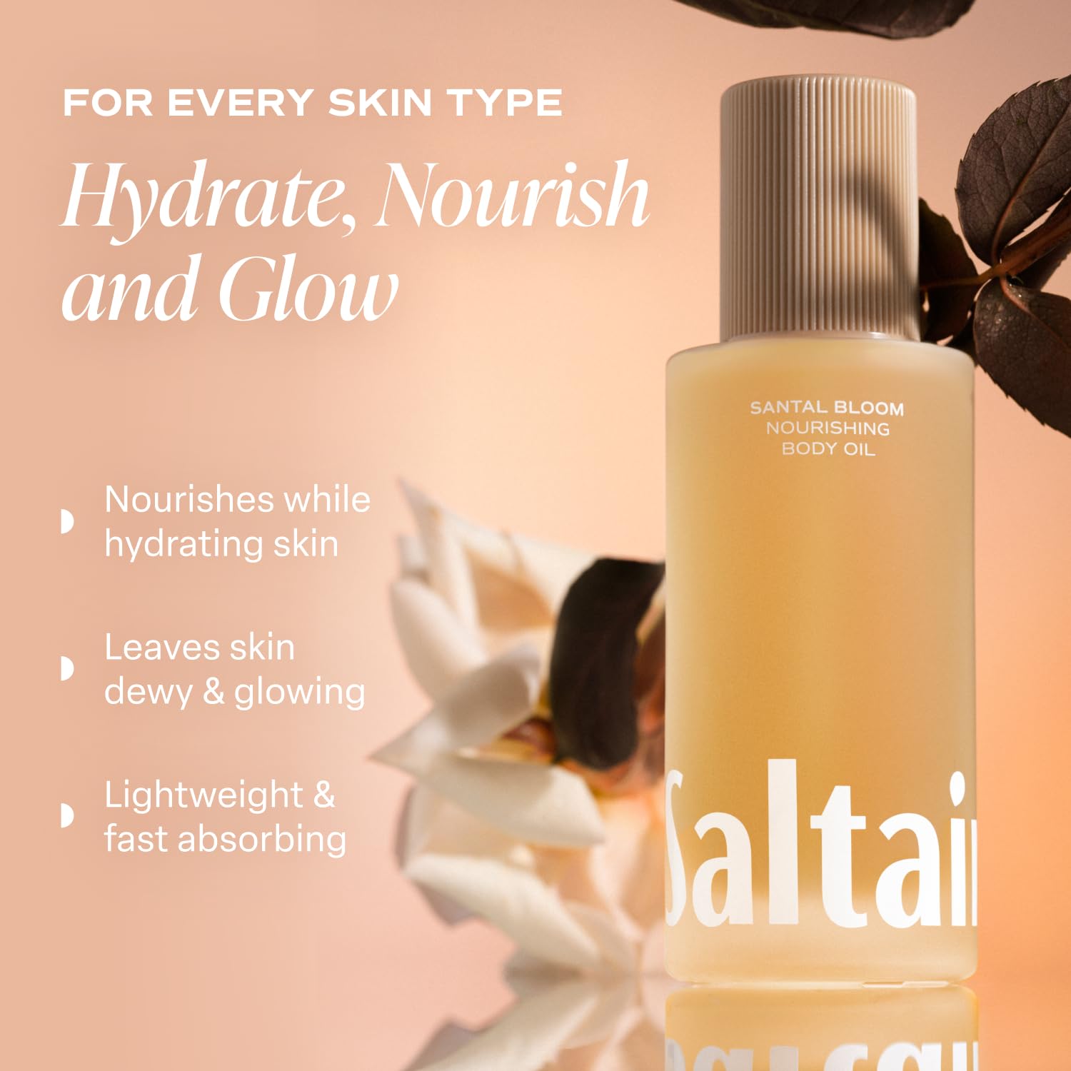 Saltair- - Aceite corporal Santal Bloom - Hidratante corporal nutritivo