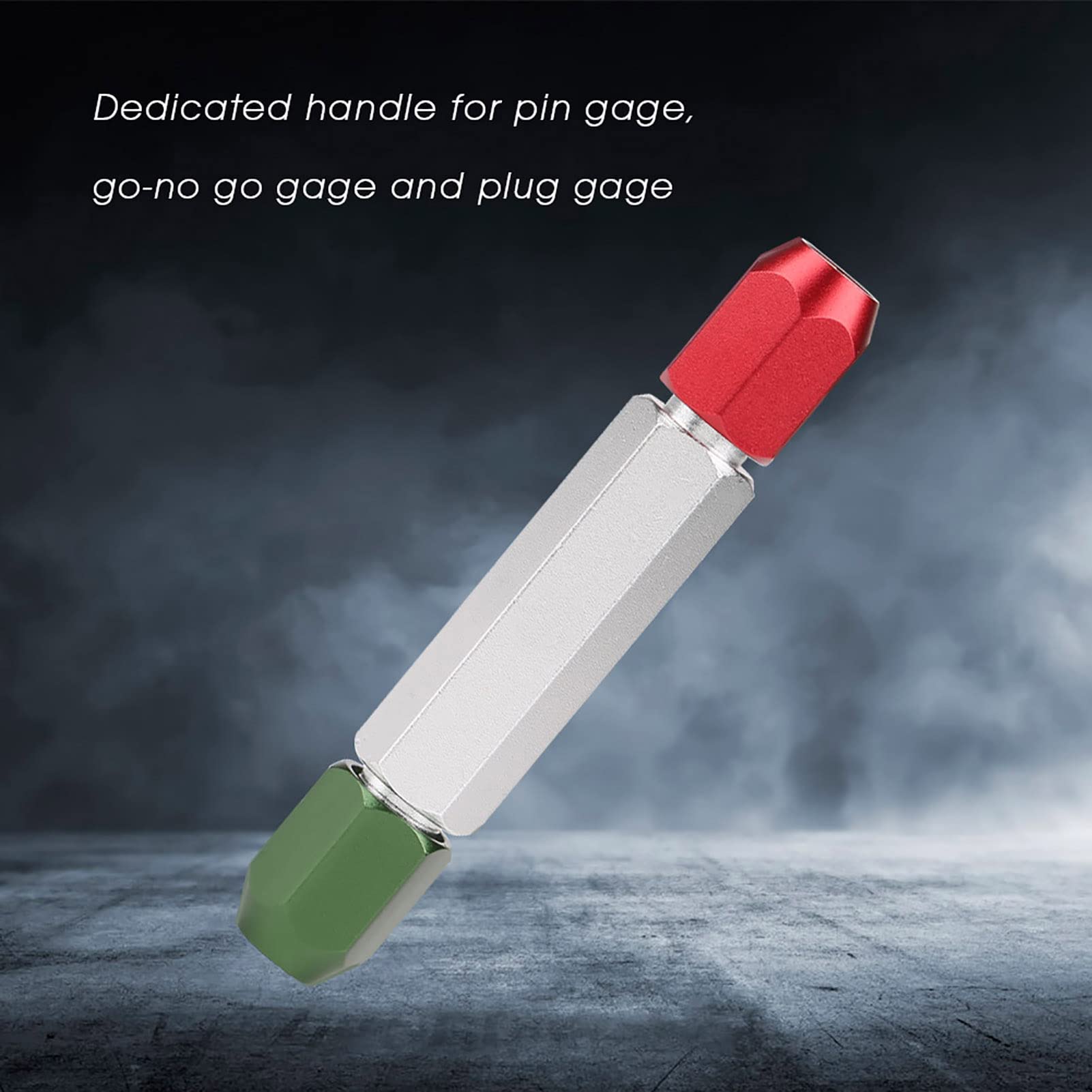 Manija de Calibre de Enchufe, Manija de Calibre de Pasador, Manija de Calibre de Pasador Aleación de Aluminio Extremo Doble Manija de Calibre Go No Go Rango Verde Rojo 0,3 a 16