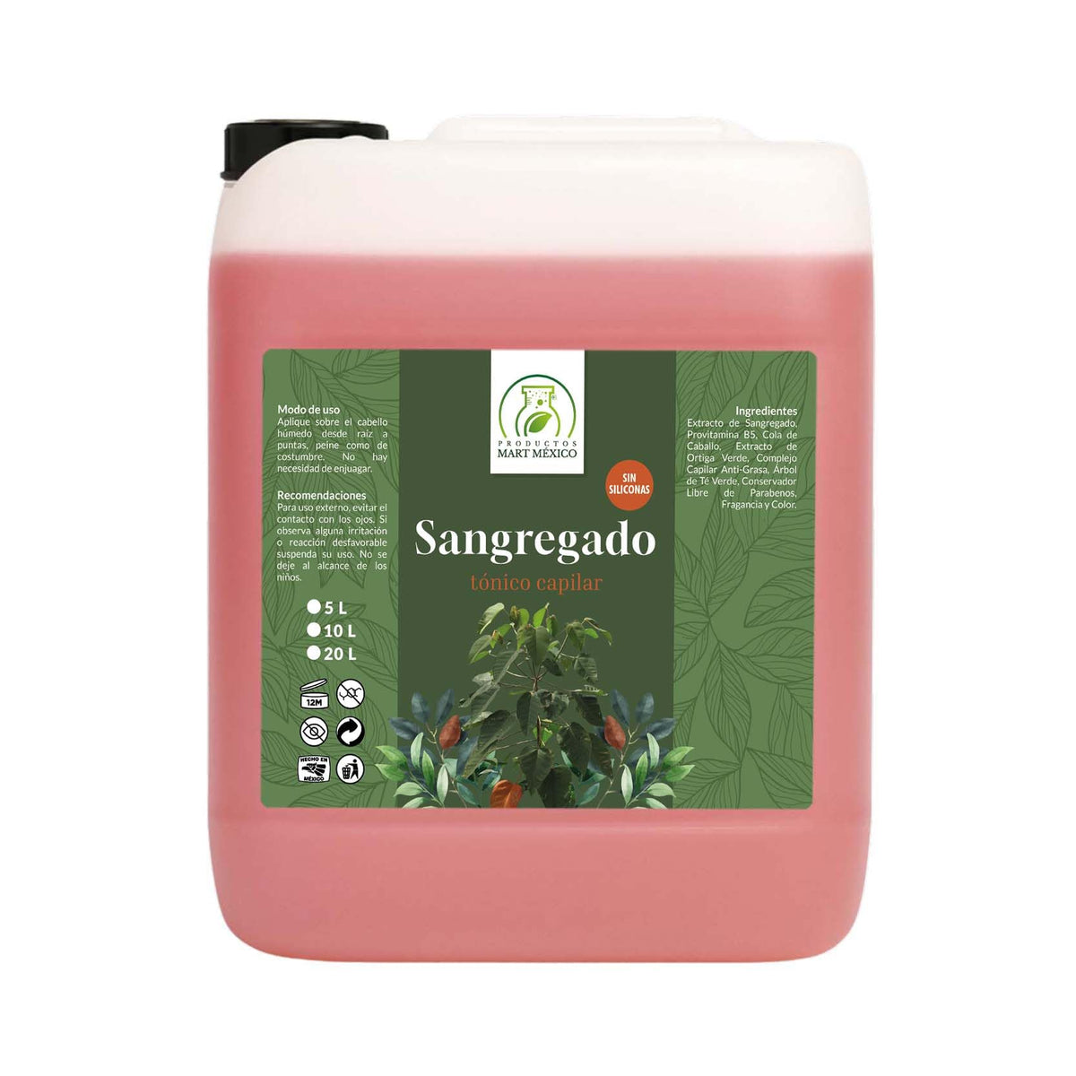 Tónico Capilar Mart Mexico Sangregado Hidratante Estimulante