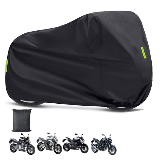 Funda para Moto Cubierta de Motocicleta de Protección Exterior Impermeable Duradera para Motocicletas como Honda, Yamaha, Suzuki, Harley y más (XXXL Negro)