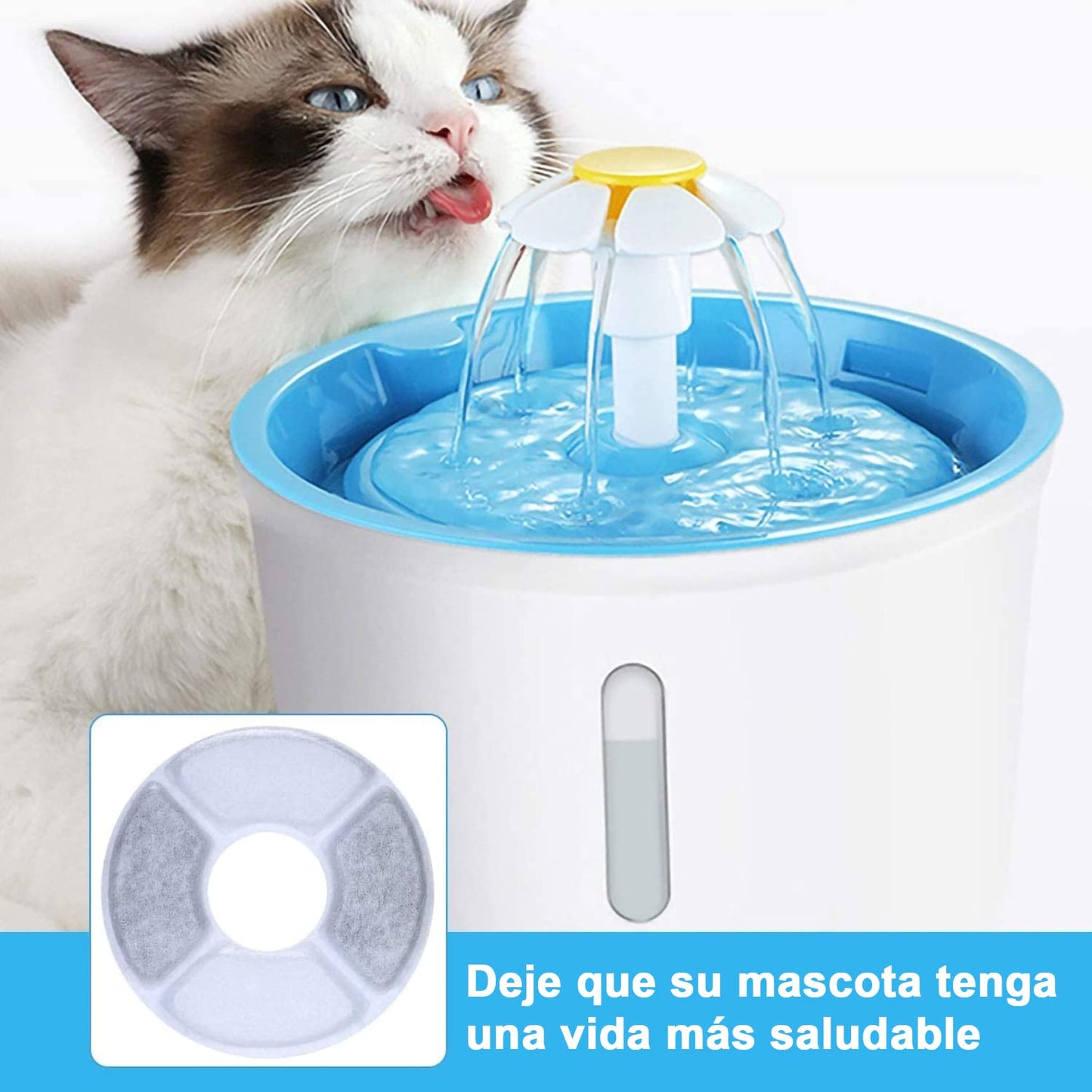 Filtros de fuente para mascotas Masoe, 16 piezas con resina y carbón activo, para fuentes de 1L/2L/3L