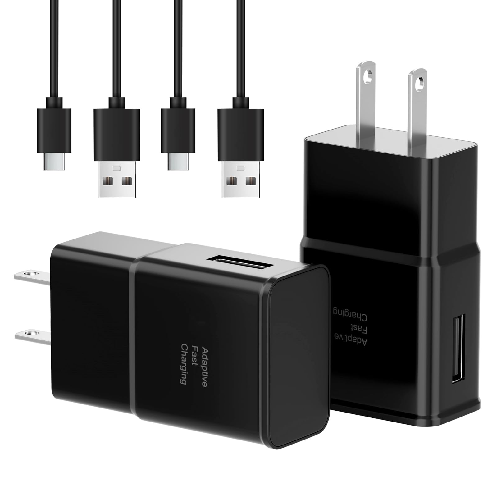 Cargador rápido adaptativo con cable tipo C de 6 pies para Samsung Galaxy S10/S10e/S10 Plus/S9/S9 Plus/S8/S8 Plus/A13/S23/A30/A31/A32/A50/A51/A52/A53/Note 20/Note 10/Note 9/S20/S21/S2222 2-(2-2