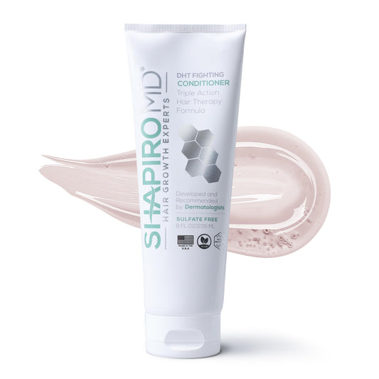 Acondicionador Shapiro MD Natural Marrón con Bloqueadores DHT Poderosos para Cabello Más Grueso y Saludable