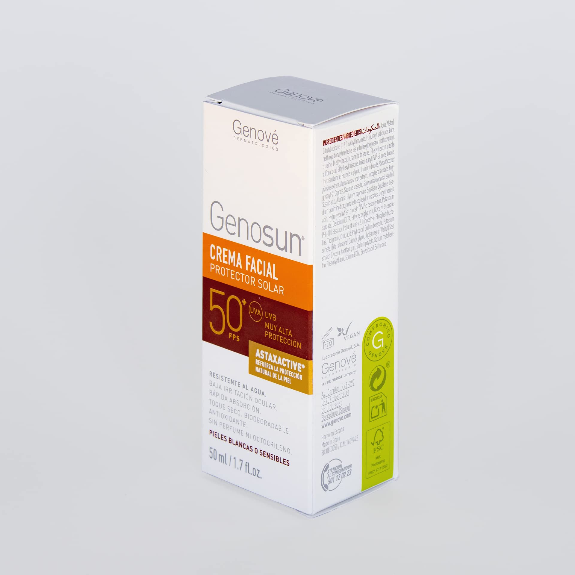 Genove Protecion Solar Genosun Fps 50, 50 ml
