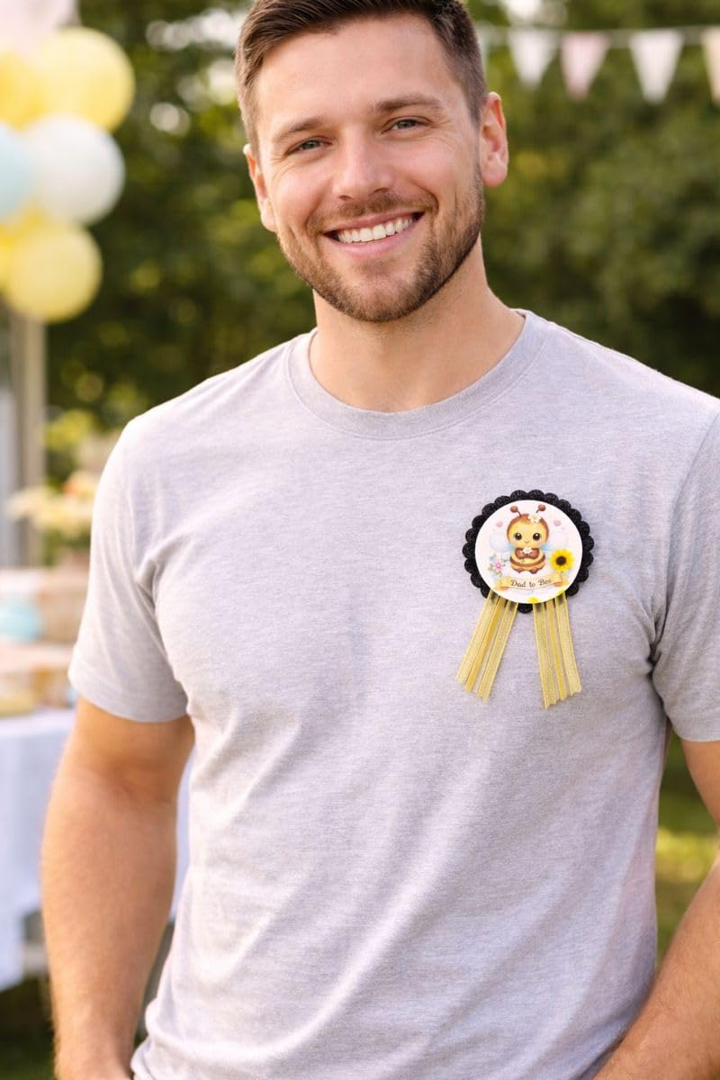 Mommy to Bee Baby Shower Sash Mom & Daddy to Be Pin - Juego de regalo de What Will It
