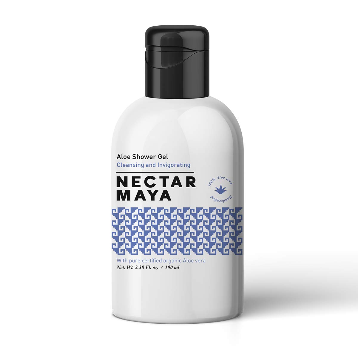 Nectar Maya® Aloe Shower Gel. Jabón corporal líquido biodegradable y orgánico para cuidado de la piel (100 ml)
