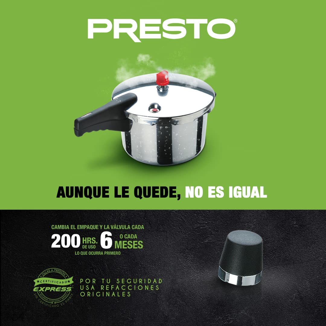 Tubo de Escape de Presión Presto Aluminio Negro 17 y 21L