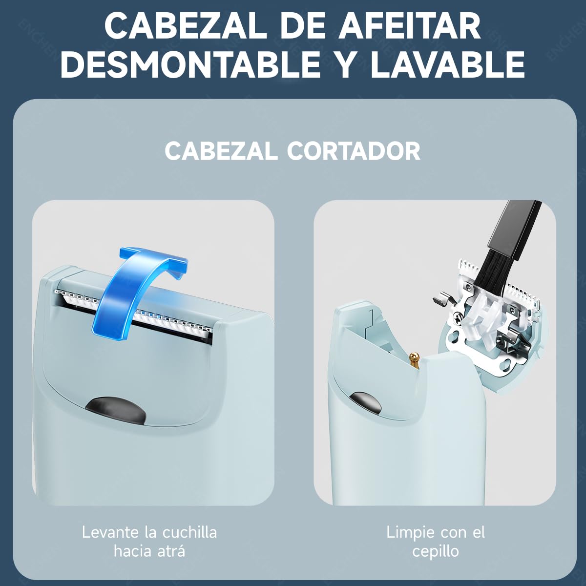 Enchen Electric Shaver Azul Depiladora Elctrica Afeitadora Corporal