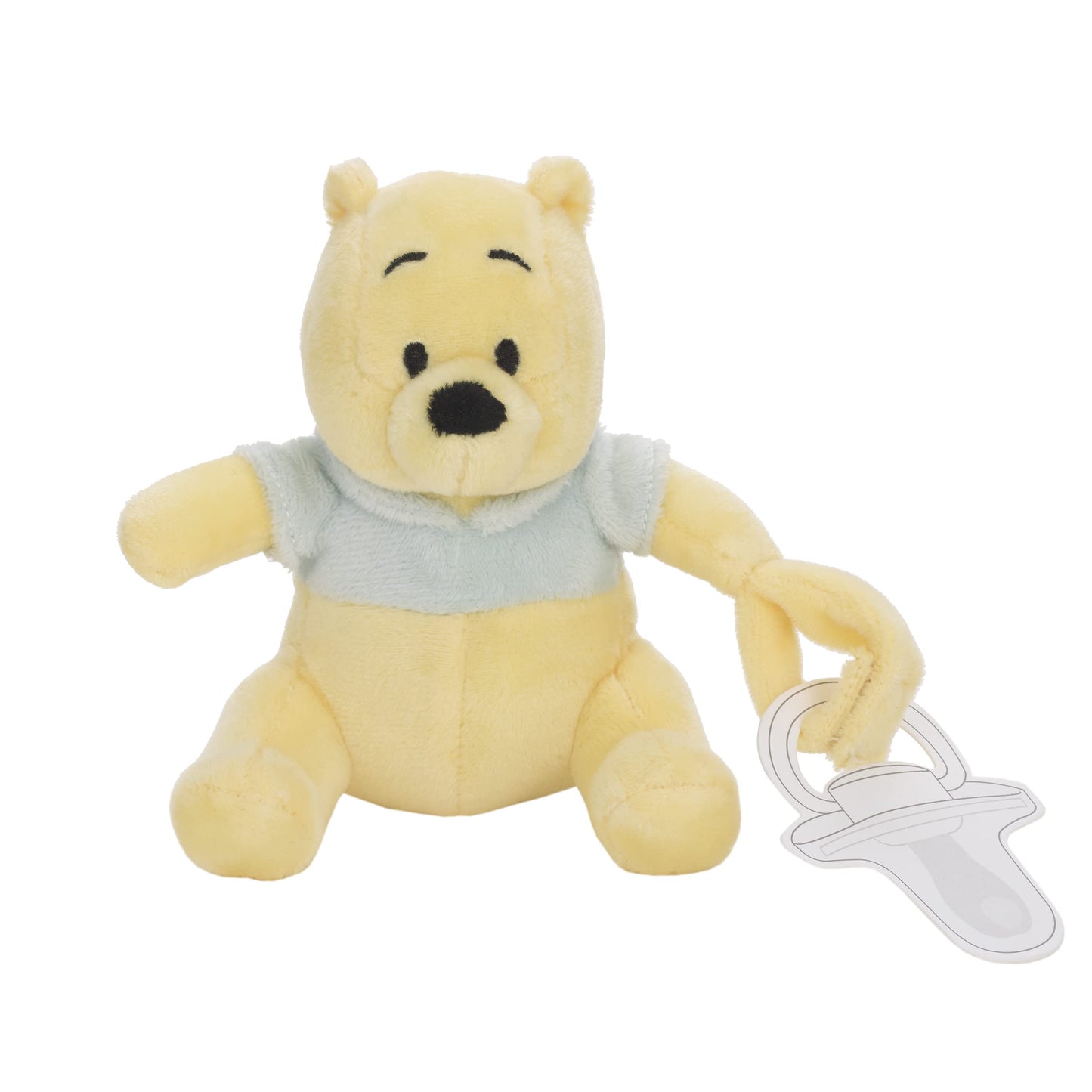Disney Winnie The Pooh - Chupete calmante de Peluche Amarillo y Aguamarina
